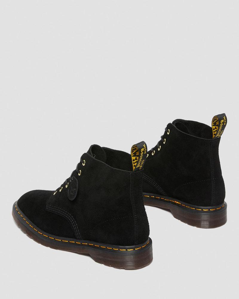 Black Men's Dr Martens 101 Suede Ankle Boots | CA 410LIS